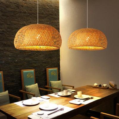 Handwoven Bamboo Pendant Light