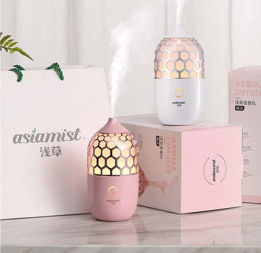 Asakusa Pink Aroma Diffuser – Quiet Ultrasonic Aromatherapy for Home