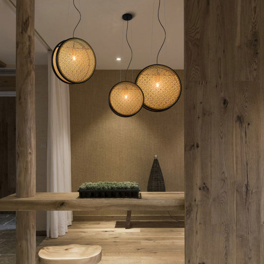 Nordic Solid Wood Ball Chandelier