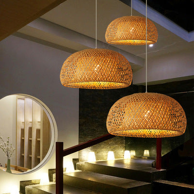 Handwoven Bamboo Pendant Light