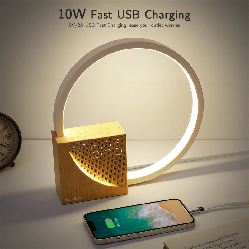 Touch Bedside Lamp – Alarm Clock, Natural Sounds & Dimmable