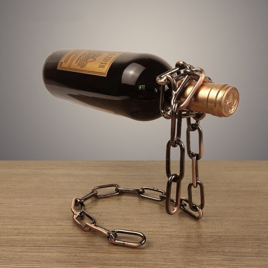 Magic Suspension Iron Chain Wine Bottle Holder