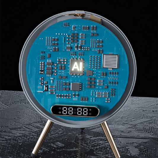 LED Mirror Alarm Clock – Wireless Charger, Digital Time, USB