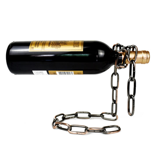 Magic Suspension Iron Chain Wine Bottle Holder