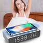 LED Alarm Clock with Wireless Charger & Thermometer – Mirror Design